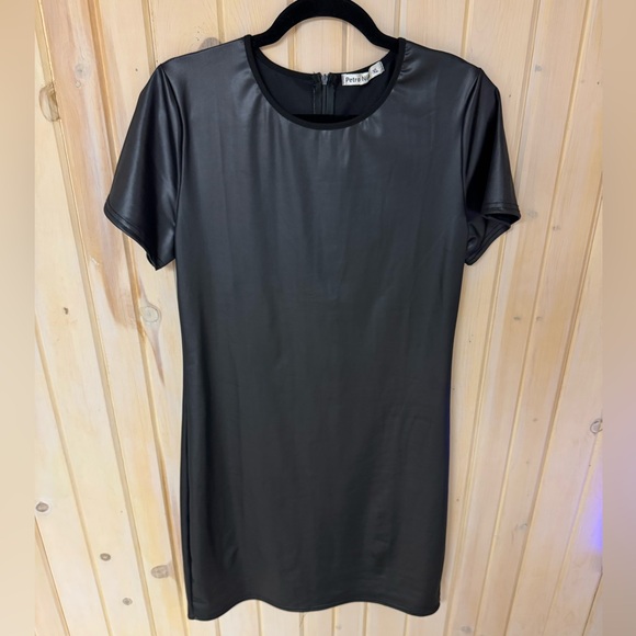 Faux leather midi  dress - Picture 1 of 4